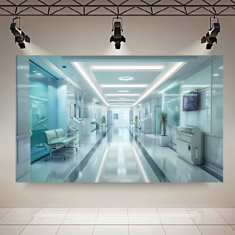 پوستر پارچه ای طرح مخمل مدرن مدل کلینیک پزشکی کد AR302569