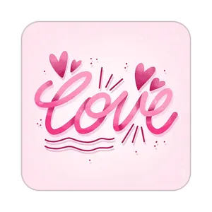 زیر لیوانی کاکتی طرح عاشقانه مدل mp39166