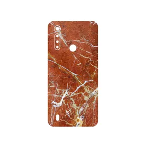 MAHOOT Red Marble Cover Sticker for Motorola Moto G8 Power Lite