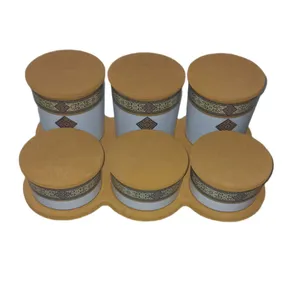 ست پاسماوری 6 پارچه مدل  گلدار به همراه استند