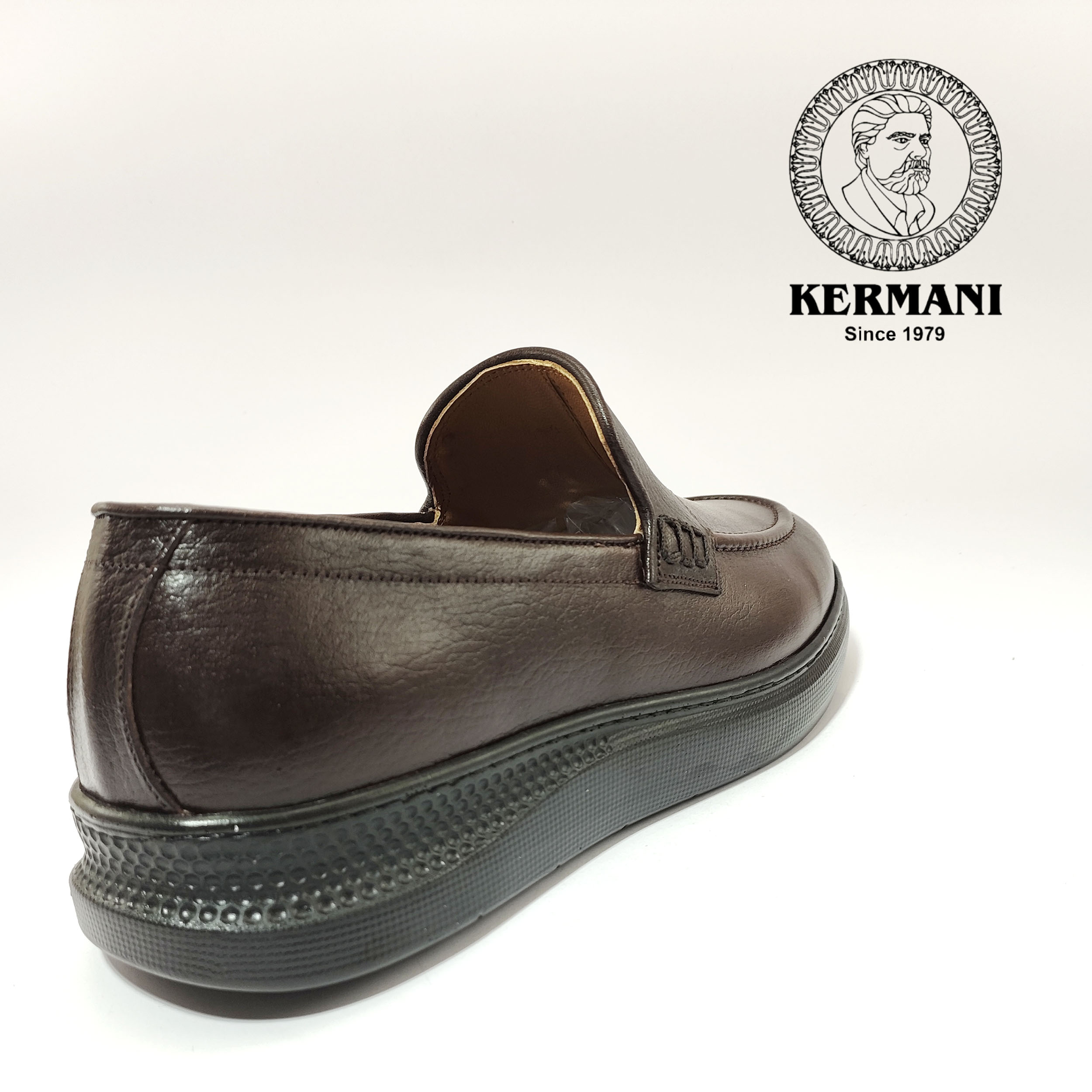 کفش کالج مردانه کرمانی مدل چرم دستدوز طبیعی فلوتر کد 514 رنگ قهوه ای -  - 5