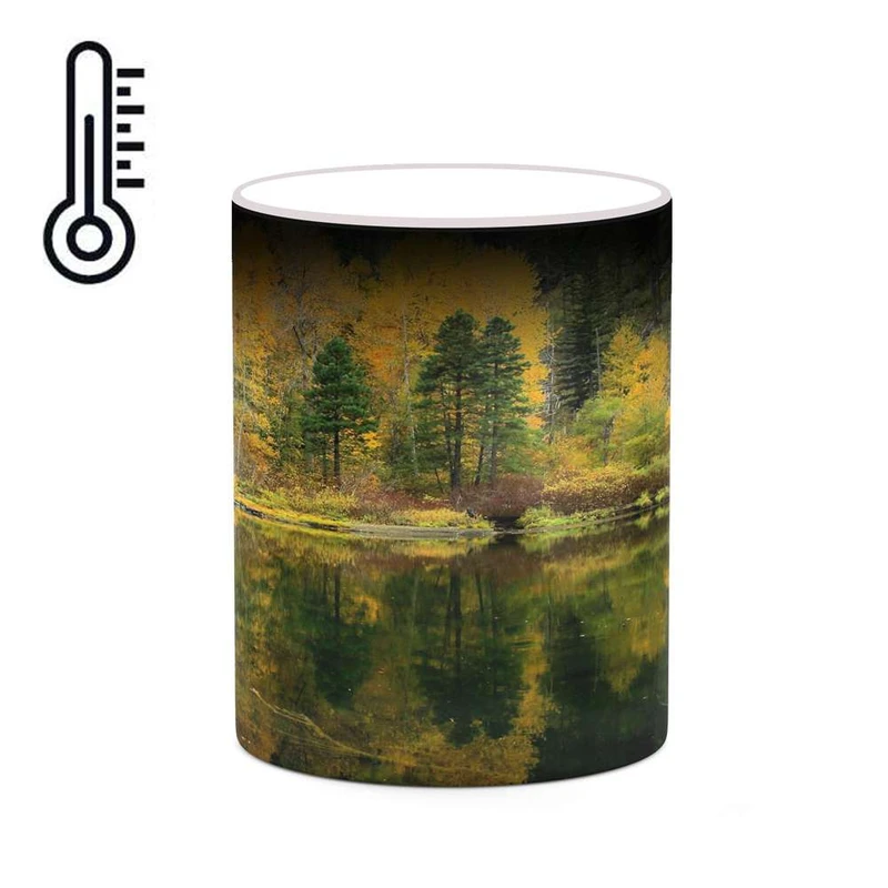 ماگ حرارتی کاکتی مدل منظره پاییزی کد mgh18533