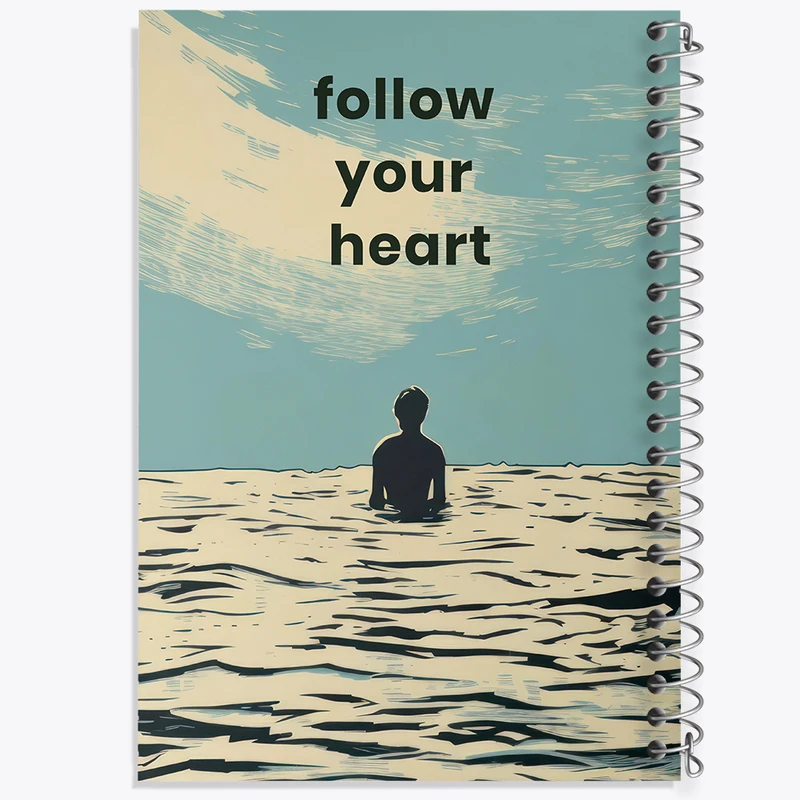 دفتر نقاشی 50 برگ خندالو طرح Follow Your Heart کد N2374