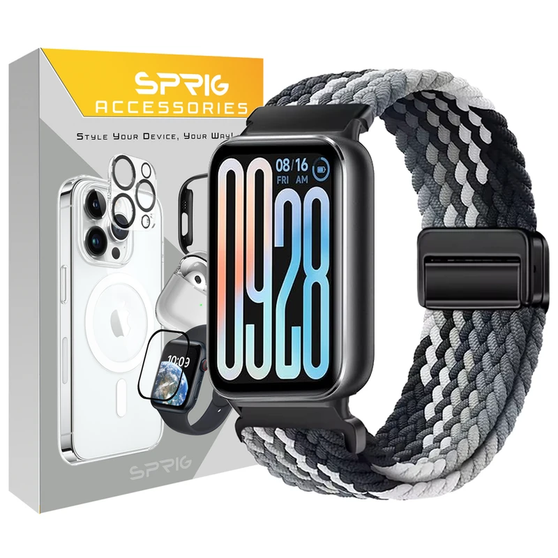 بند اسپریگ مدل Braided Magnet Solo مناسب برای ساعت هوشمند شیائومی Mi band 9 pro