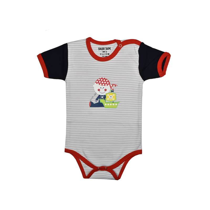 بادی آستین کوتاه نوزادی دخترانه مدل baby