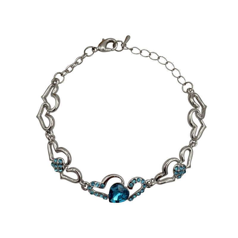 دستبند زنانه آی ام مدل قلب کریستالی