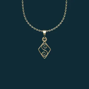 گردنبند طلا 18 عیار زنانه مدوپد مدل هندسی کد BB2-1-1203