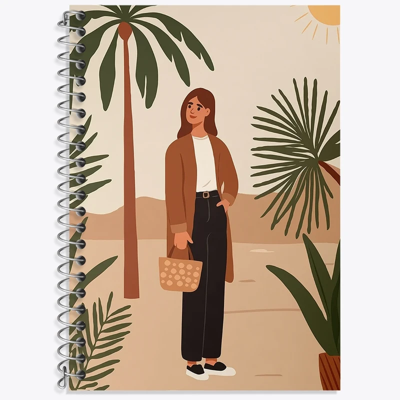 دفتر زبان 50 برگ خندالو مدل دو خط طرح دخترانه کد N1629