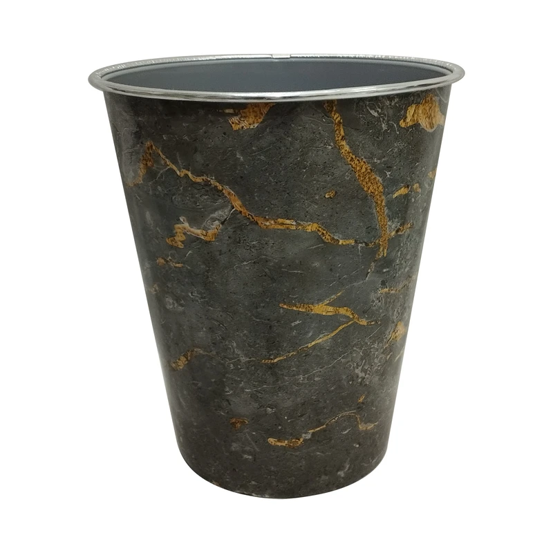 سطل زباله ونوس پلاستیک مدل خورشید طرح سنگ کد S03