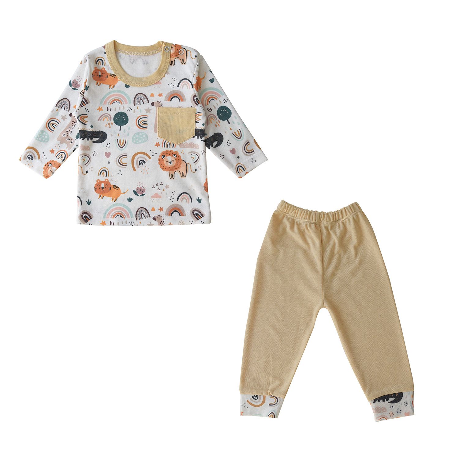 ست تی شرت آستین بلند و شلوار نوزادی سپیدپوش کد 1410107 - - 6