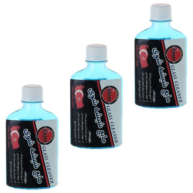محلول شیشه شوی خودرو اُکتای مدل strong حجم 250 میلی لیتر بسته 3 عددی