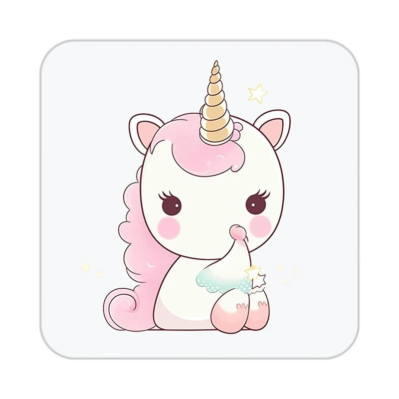 زیر لیوانی کاکتی طرح اسب تک شاخ و یونیکورن مدل mp31332