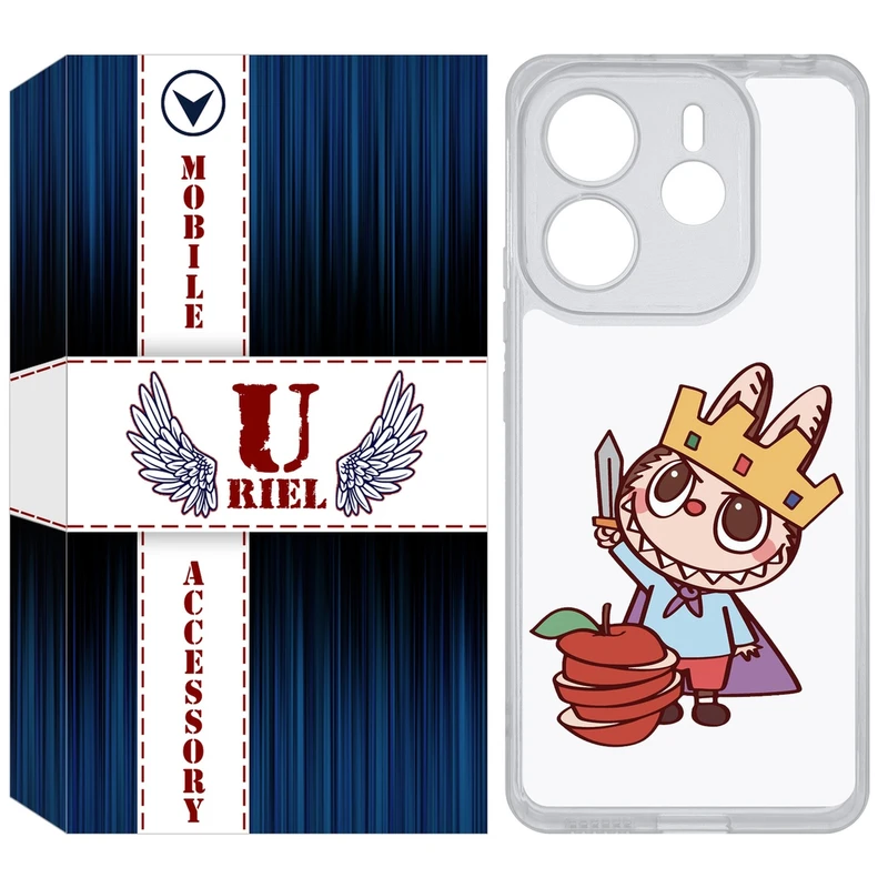 کاور یوریل مدل Clear کد 120 طرح لبوبو مناسب برای گوشی موبایل شیائومی Redmi Note 14 4G