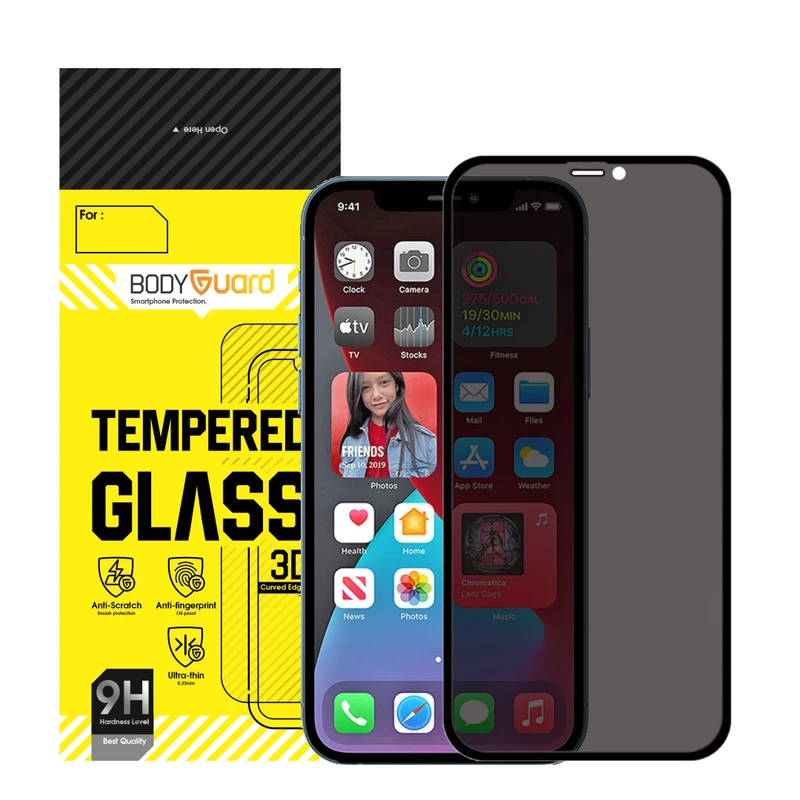 محافظ صفحه نمایش حریم شخصی بادیگارد مدل PIP مناسب برای گوشی موبایل اپل iPhone 12 