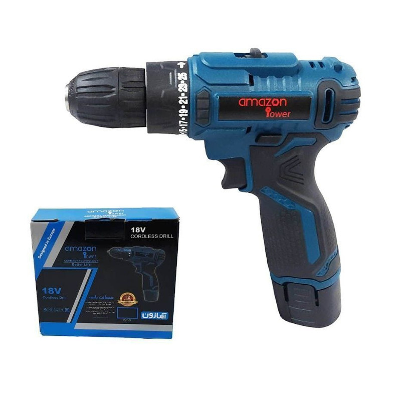 دريل پیچ گوشتی شارژی آمازون مدل 18V