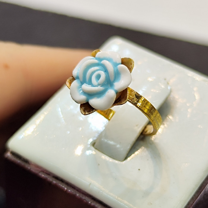 انگشتر دخترانه مدل گل رز کد 12