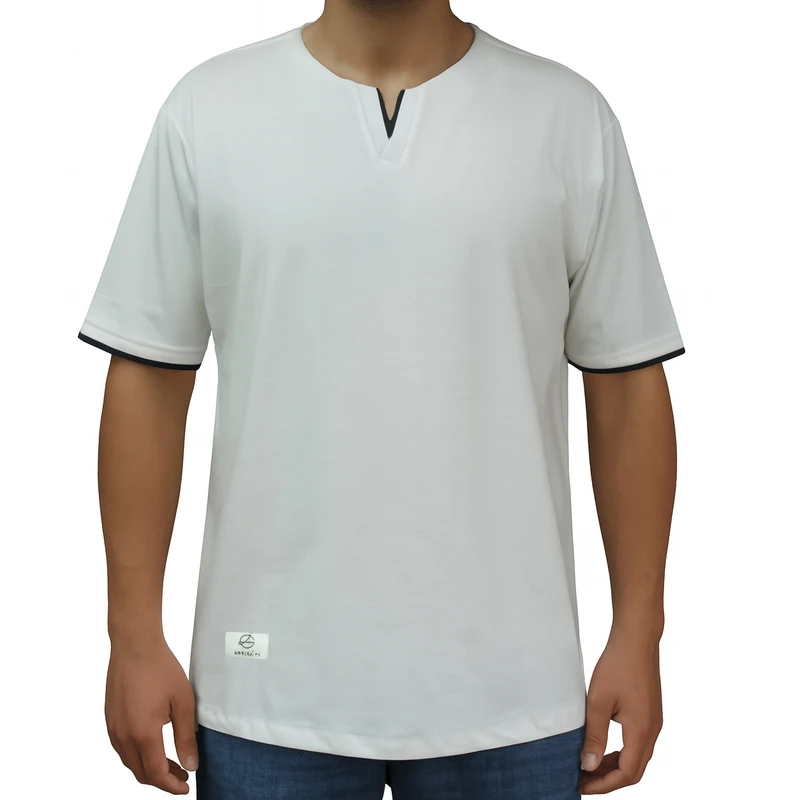 تی‌شرت آستین کوتاه مردانه مدل نخ پنبه کد A1091-W