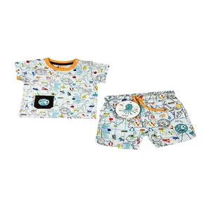 ست تی شرت و شلوارک نوزادی توک توک مدل 123