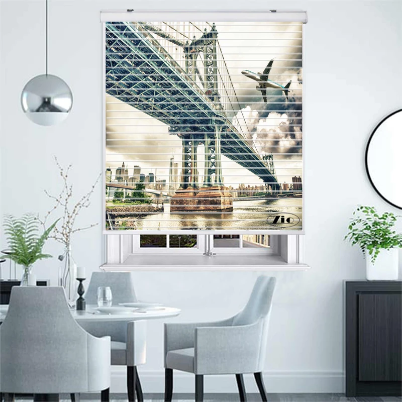 پرده زبرا زیو مدل سیلوئتC-2041 سایز 150x150 سانتی متر