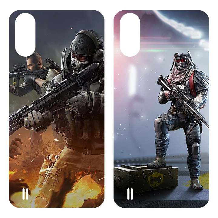 برچسب پوششی طرح Call of Duty کد R-220050 مناسب برای گوشی موبایل سامسونگ Galaxy A01 مجموعه 2 عددی