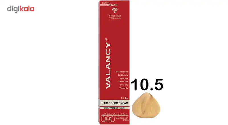 رنگ مو والانسی سری طلایی مدل بلوند طلایی خیلی خیلی روشن شماره G10