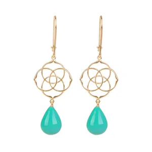 گوشواره طلا 18 عیار ترنج مدل TE12