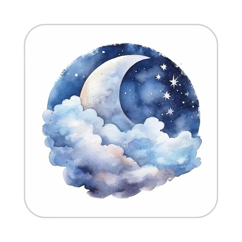 زیر لیوانی کاکتی طرح ماه و ستاره مدل mp53396