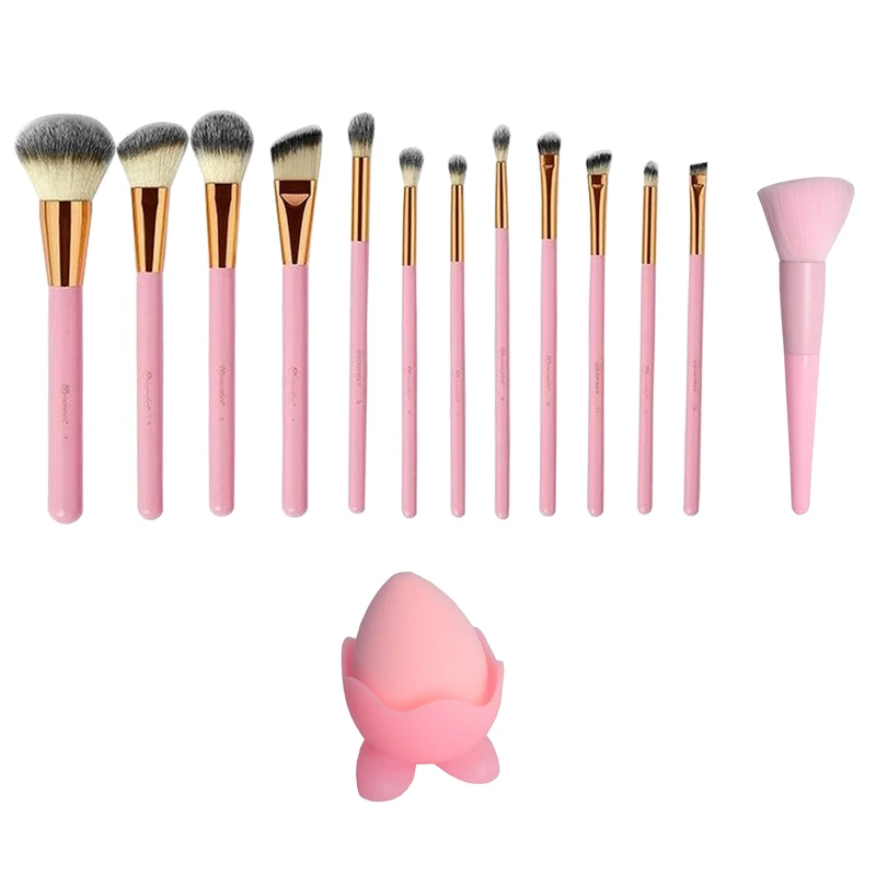 ست براش آرایشی کد 00422 به همراه پد بسته 13 عددی