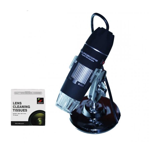 میکروسکوپ دیجیتال یورواسکوپ مدل X 500 به همراه دستمال تمیز کننده لنز میکروسکوپ دیجیتال یورواسکوپ مدل X 500 به همراه دستمال تمیز کننده لنز