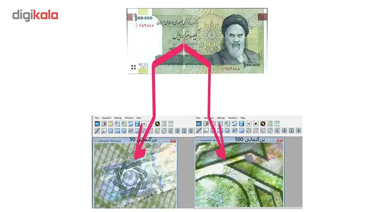 میکروسکوپ دیجیتال یورواسکوپ مدل X 500 به همراه دستمال تمیز کننده لنز