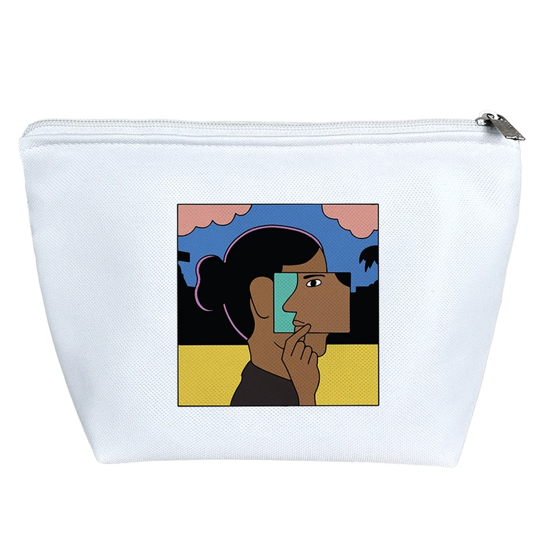 کیف لوازم آرایش دخترانه خندالو مدل نیم رخ کد 7168