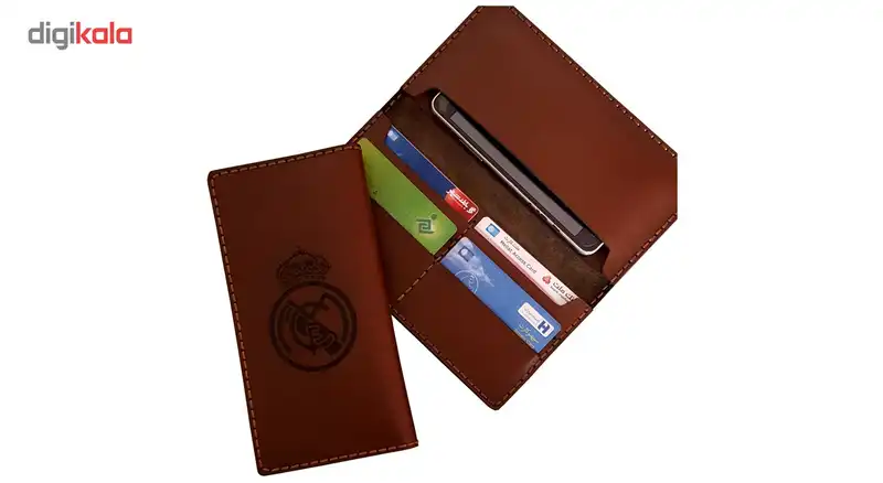 کیف پول چرمینه اسپرت طرح رئال مادرید کد 1009