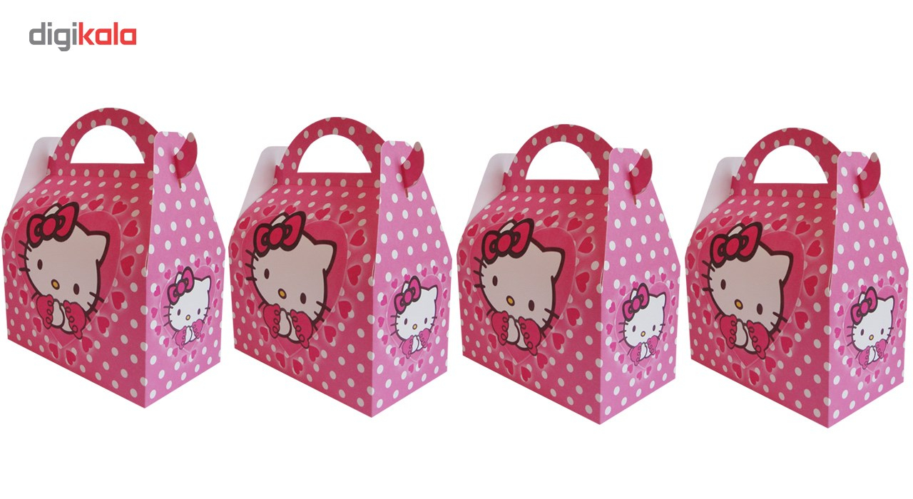 جعبه کادویی طرح Hello Kitty کد 08711 بسته 4 عددی