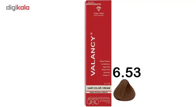 رنگ مو والانسی سری کاکائویی مدل قهوه ای کاکائویی روشن شماره R5