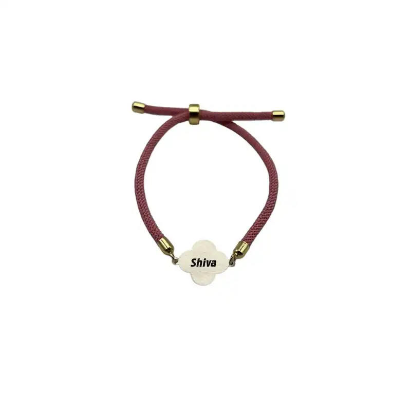 دستبند نقره زنانه مدل ون کلیف طرح اسم شیوا