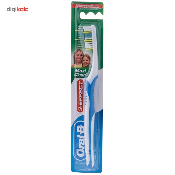 مسواک اورال-بی مدل Maxi clean 3effect Medium با برس متوسط
