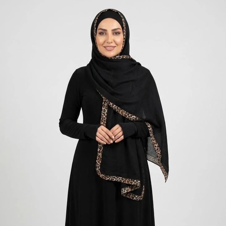 شال زنانه آنالیا مدل نخی چهارفصل دور دوخت کد 9080