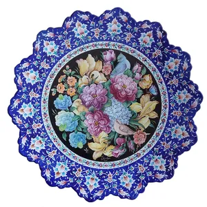 بشقاب میناکاری مسی کد 127