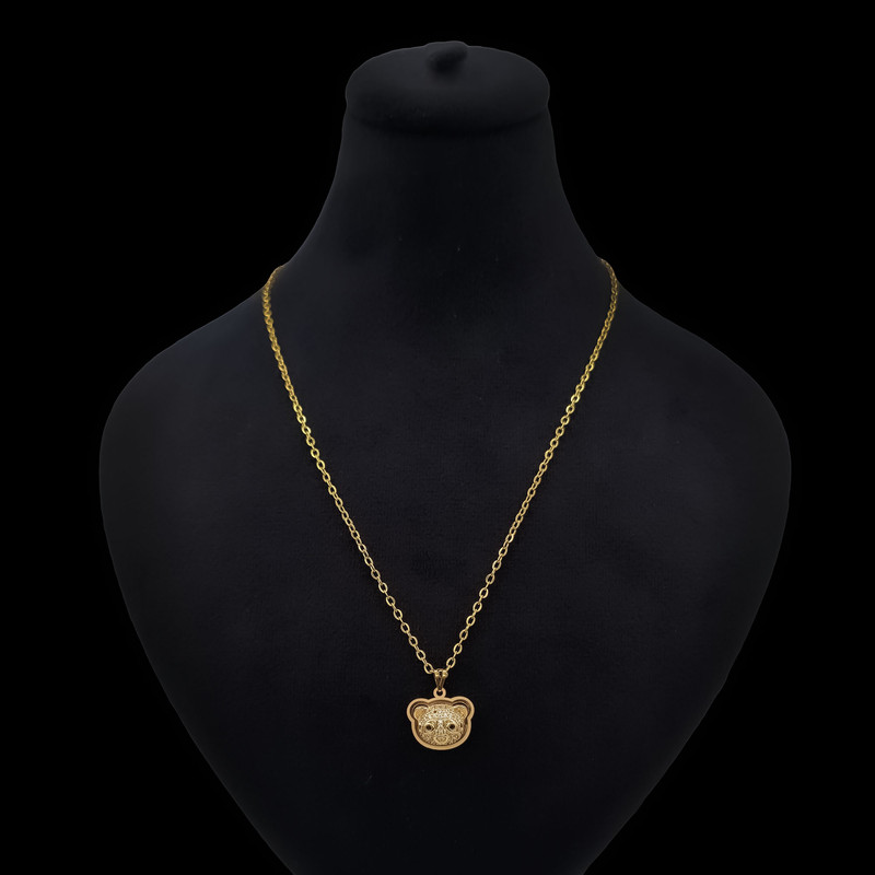 گردنبند طلا 18 عیار زنانه با زنجیر حلقه‌ای (فلامینگو) ناریا مدل تدی SH30