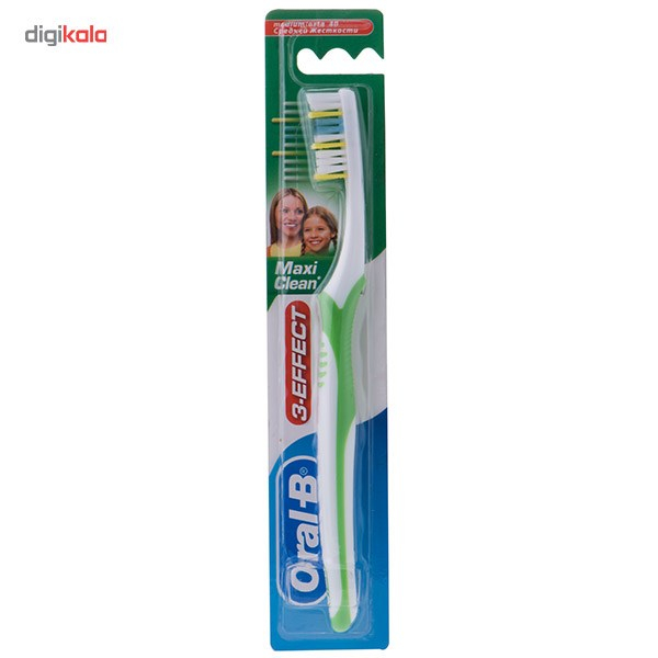 مسواک اورال-بی مدل Maxi clean 3effect Medium با برس متوسط