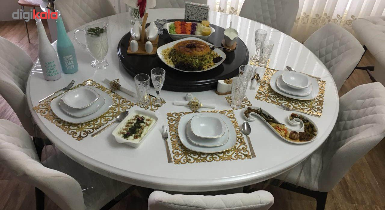 زیر بشقابی چرمی رومادون کد 110 - بسته 6 عددی