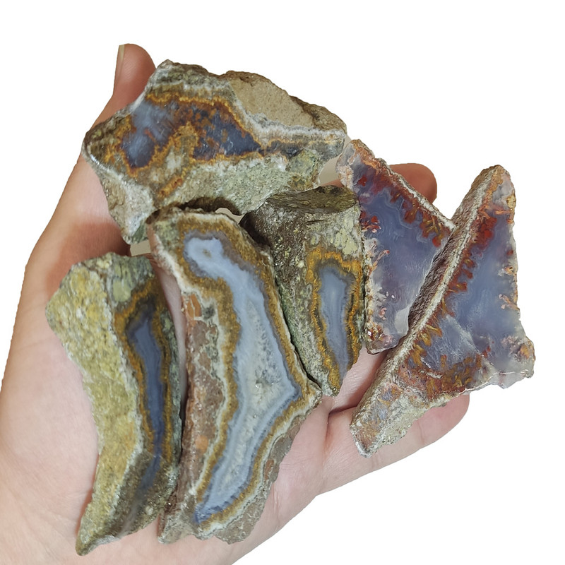 سنگ عقیق مدل شجر  کد H 300 مجموعه 6 عددی