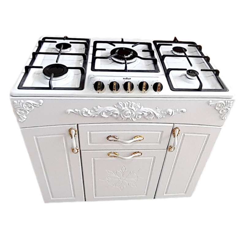 اجاق گاز 5 شعله هاکان مدل چهار درب صفحه لعابی اپکسی کوهان دار