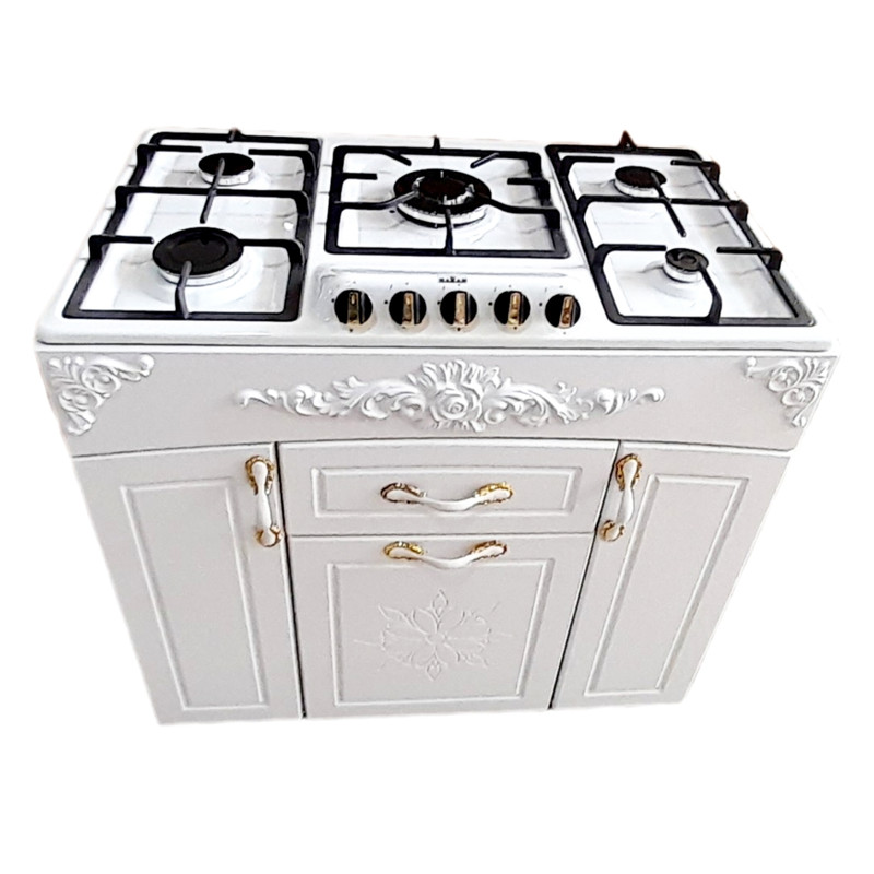 اجاق گاز 5 شعله هاکان مدل چهار درب صفحه لعابی اپکسی کوهان دار باترموکوپل