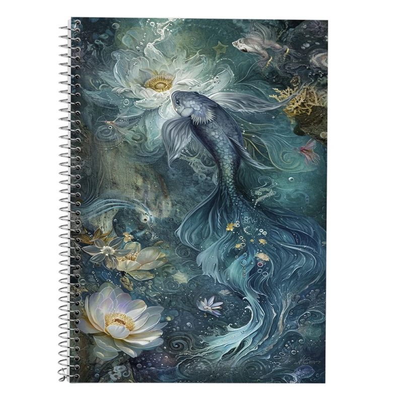 دفتر زبان 50 برگ مدوپد مدل دو خط طرح فانتزی کد DF14422