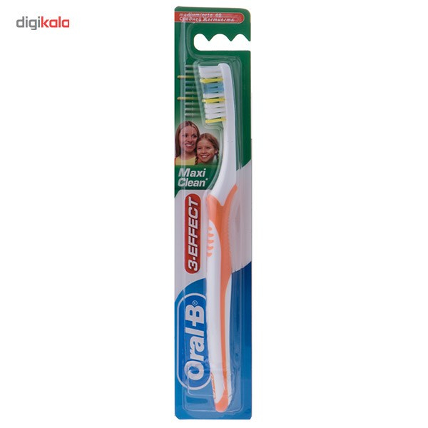 مسواک اورال-بی مدل Maxi clean 3effect Medium با برس متوسط