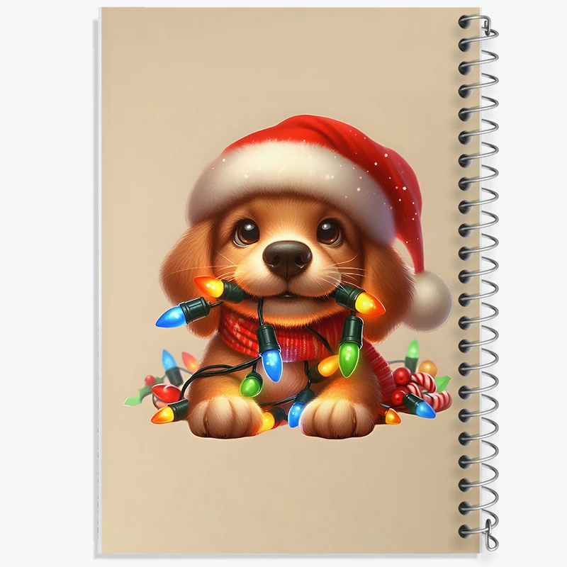 دفتر مشق 100 برگ خندالو طرح سگ و کریسمس کد N5487