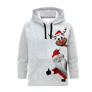 هودی زنانه مدل کریسمس کد B225 رنگ طوسی