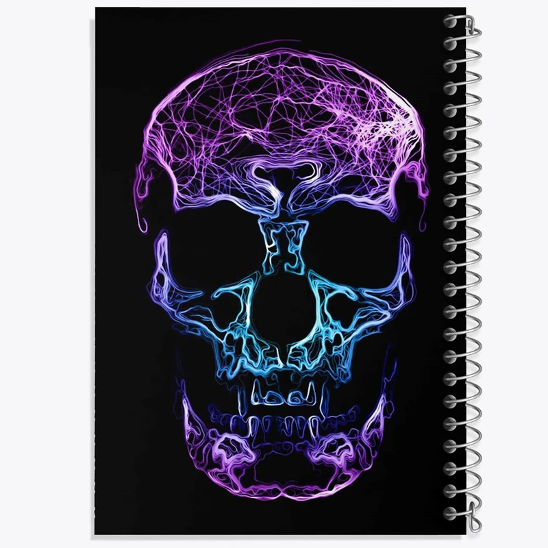 دفتر ژورنال نویسی 50 برگ خندالو مدل نقطه ای طرح اسکلت Skleton کد 1193