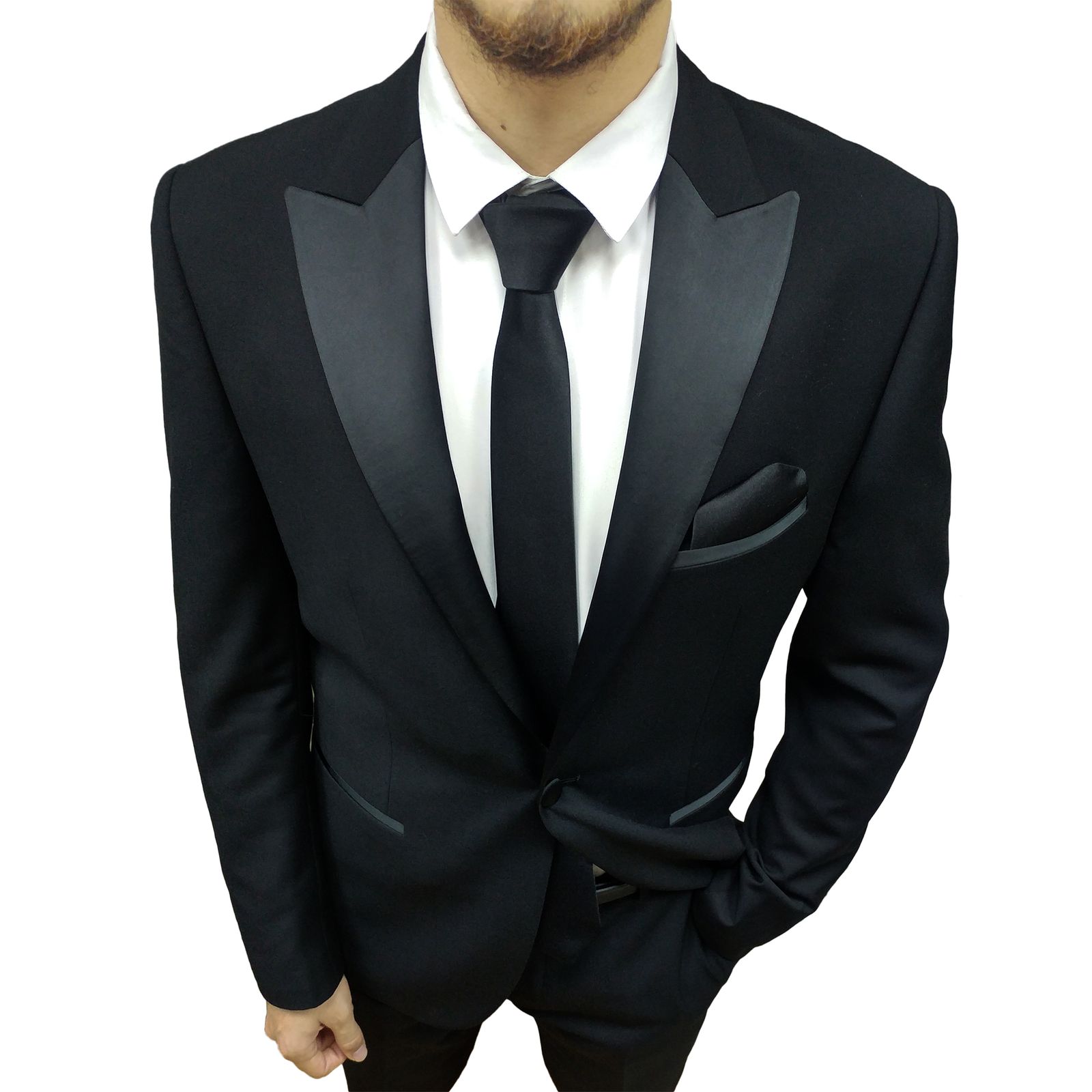 ست کراوات و دستمال جیب مردانه مدل b1 -  - 2